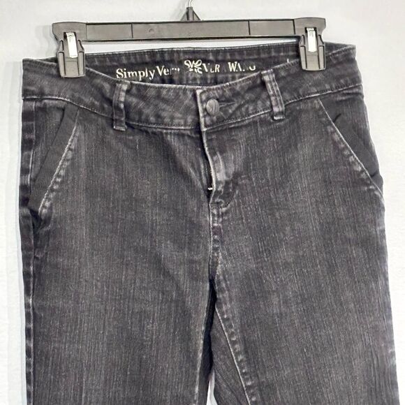 Simply Vera Vera Wang | Women's Black Denim Casual Jeans Size 6 - Picture 3 of 12